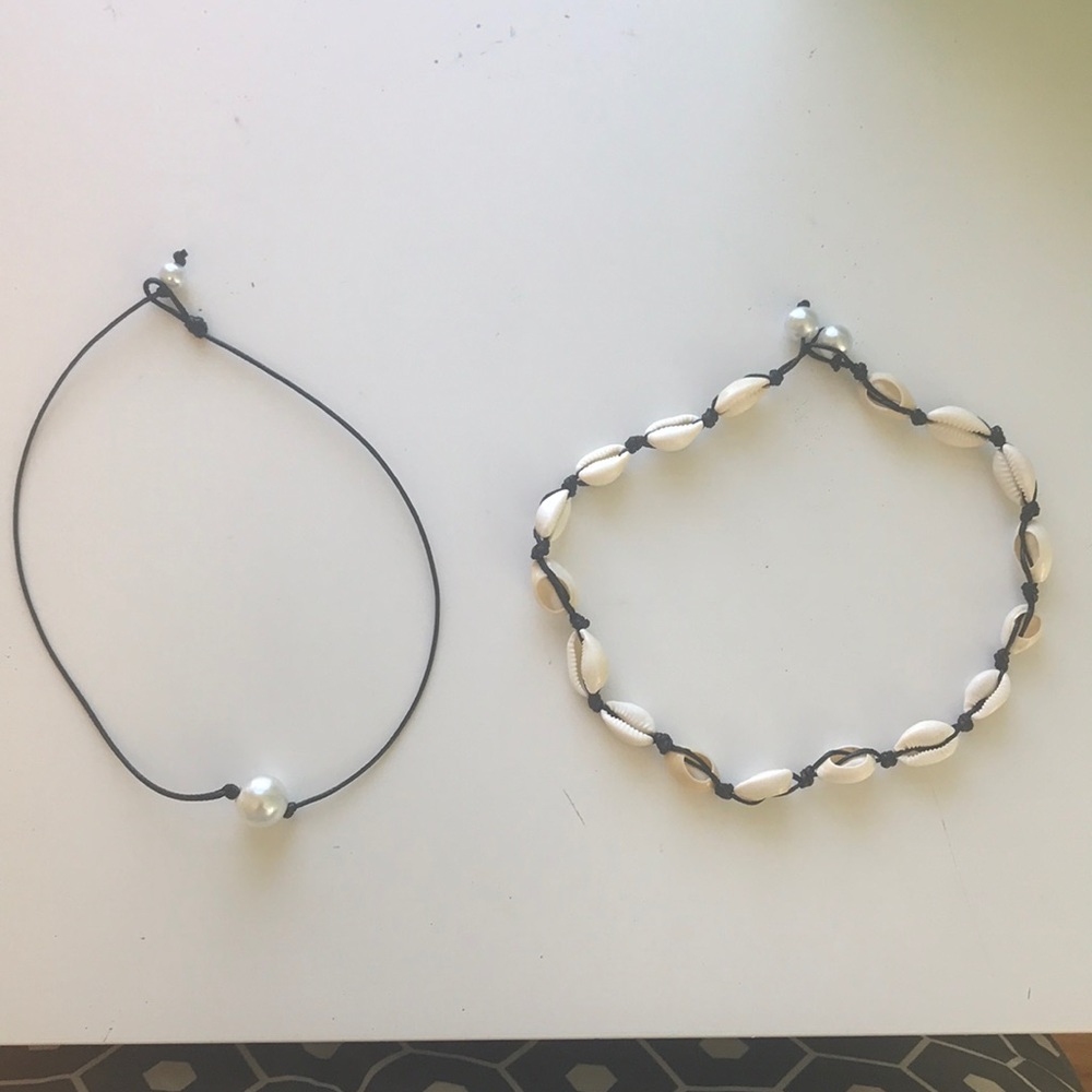 pearl and shell necklaces